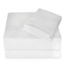 Fitted Sheet- White-60% Cotton 40% Polyester